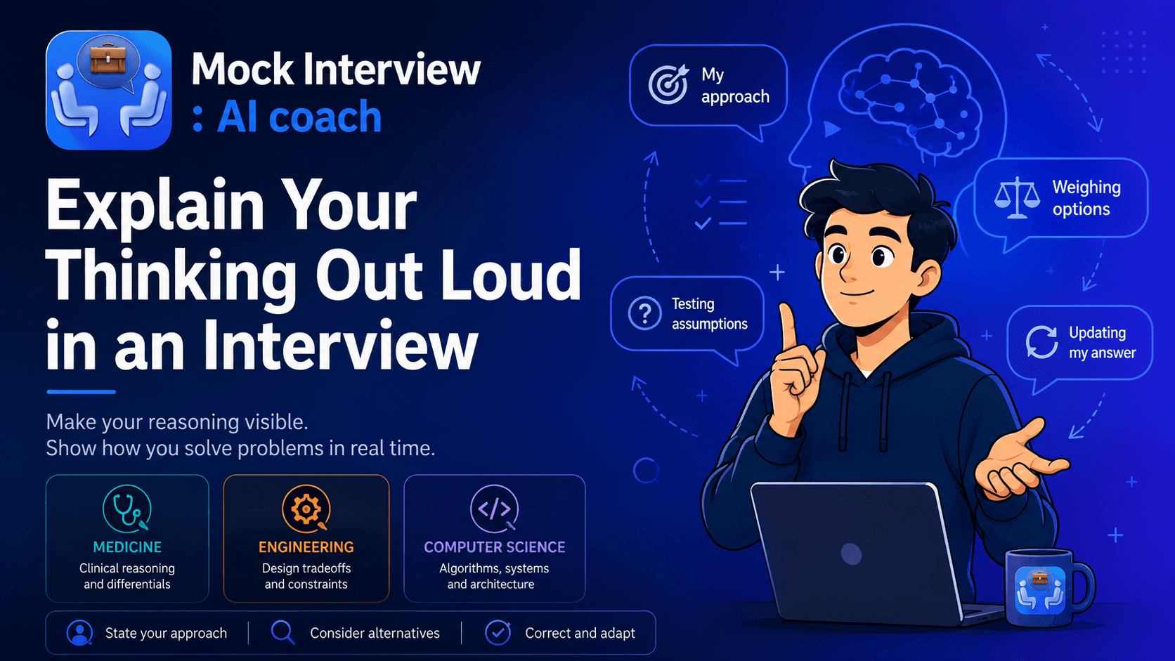 Explain your thinking out loud in an interview
